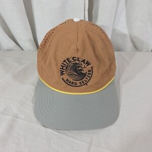 White Claw x Staunch Traditional Outfitters Snapback Hat Brown Gray Rope